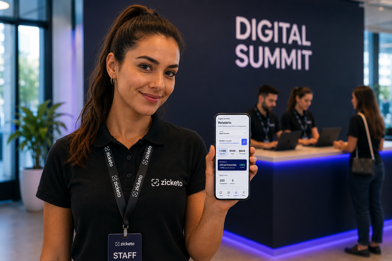 Check-in QR Code na Zicketo para eventos e venda de bilhetes online